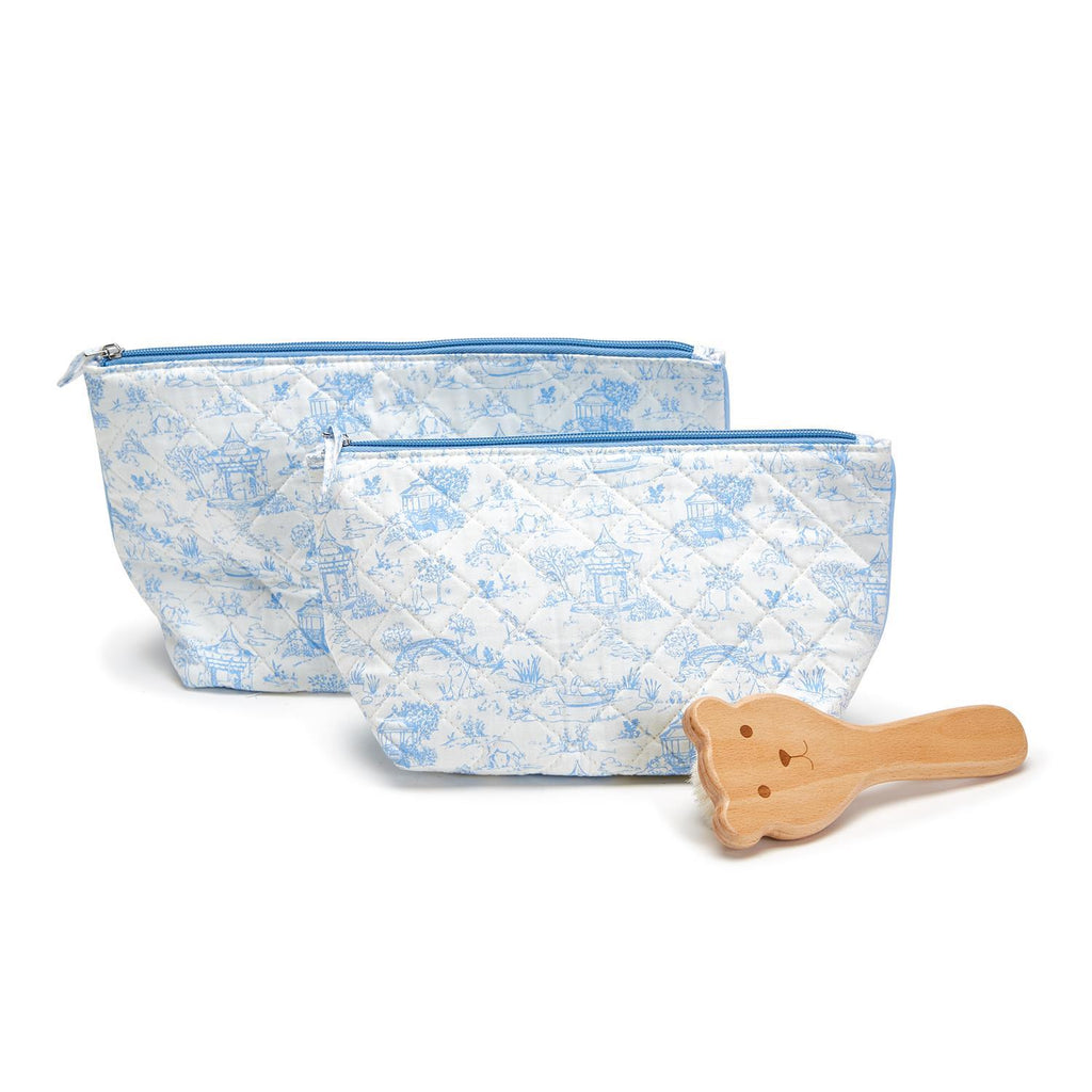 Animal Toile Set of 2 Quilted Pouches
