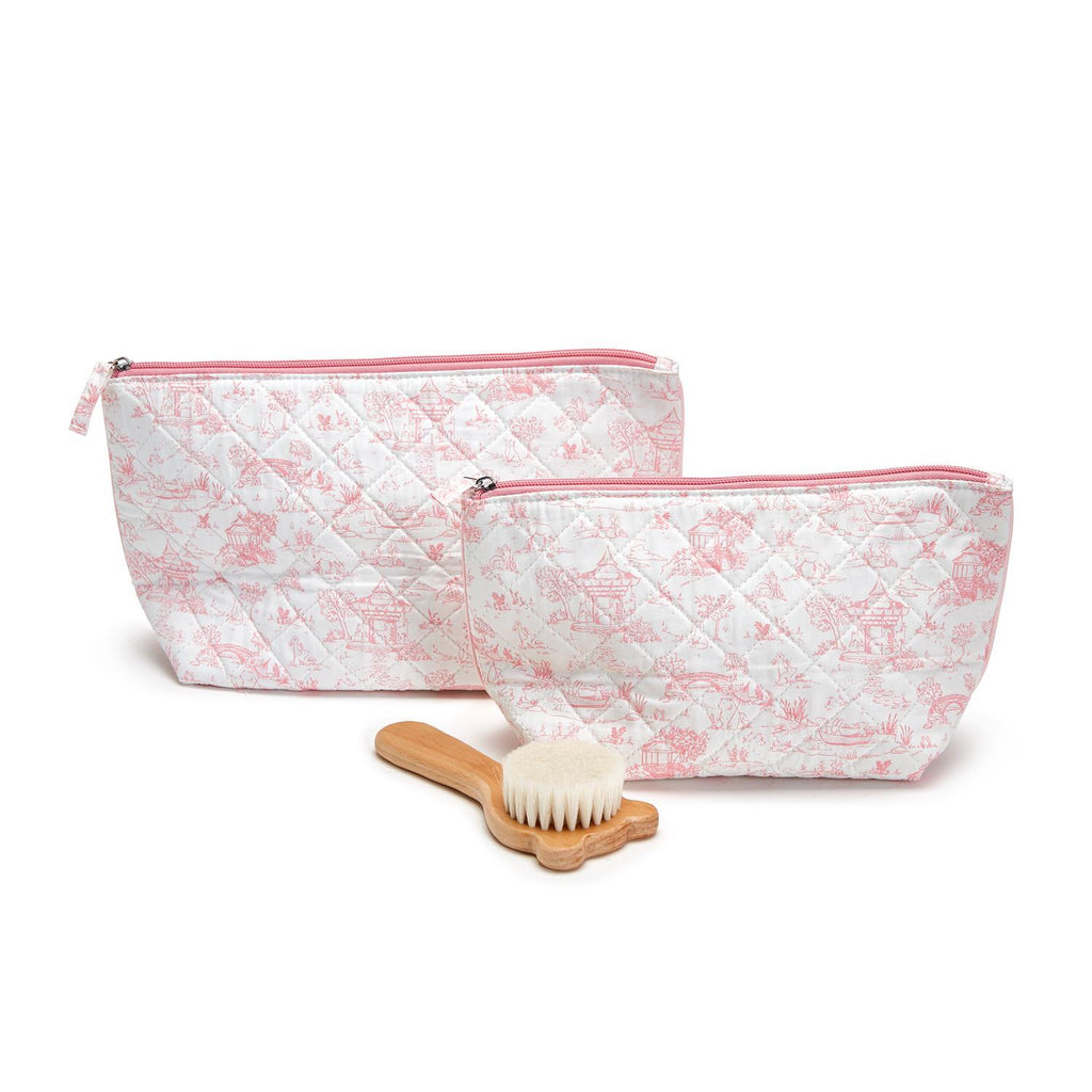 Animal Toile Set of 2 Quilted Pouches