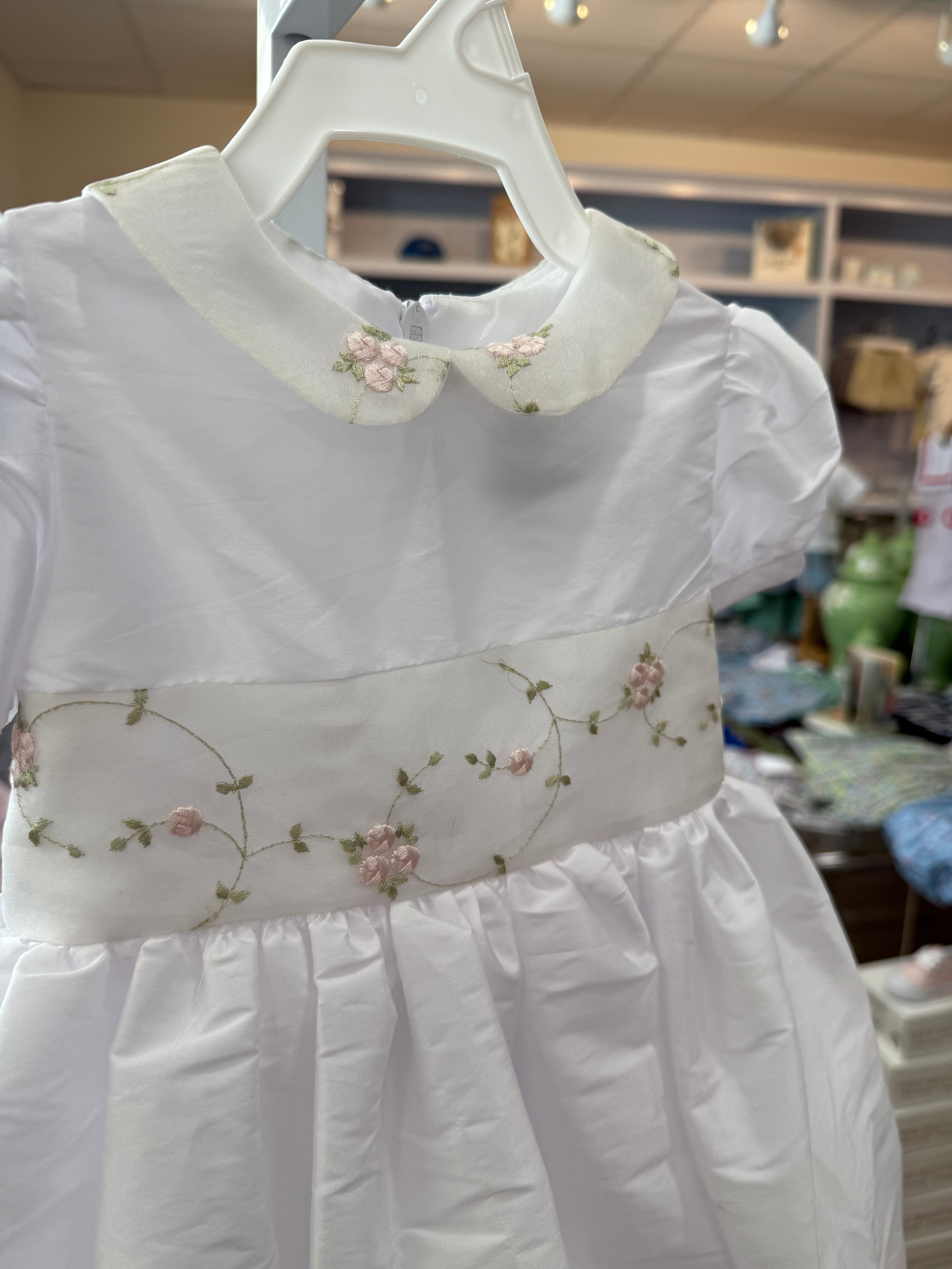 Faux Silk Flower Girl Dress