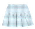 Blue Gingham Gathered Skort