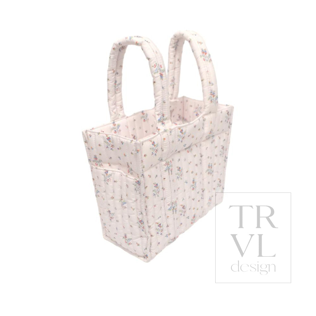 QUILTED MINI GO GO TOTE - FLEURIE