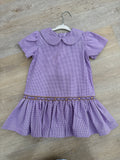 Tiger purple/gold smocked Dress