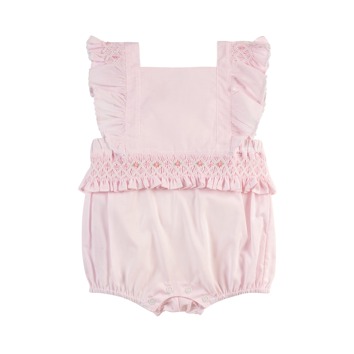 Girls Smocked Ruffle Romper – Jelly and Boo