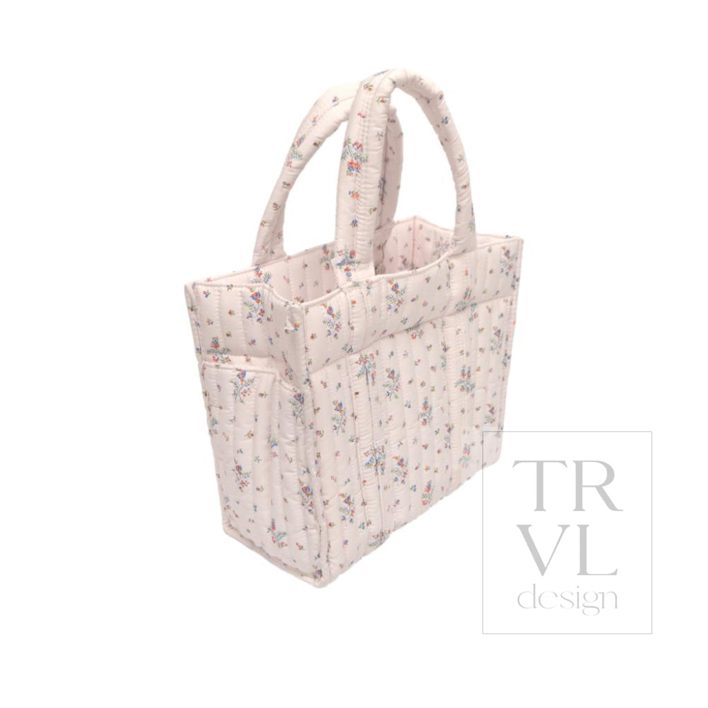 QUILTED MINI GO GO TOTE - FLEURIE