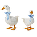 Hand Crafted Geese with Satin Bows