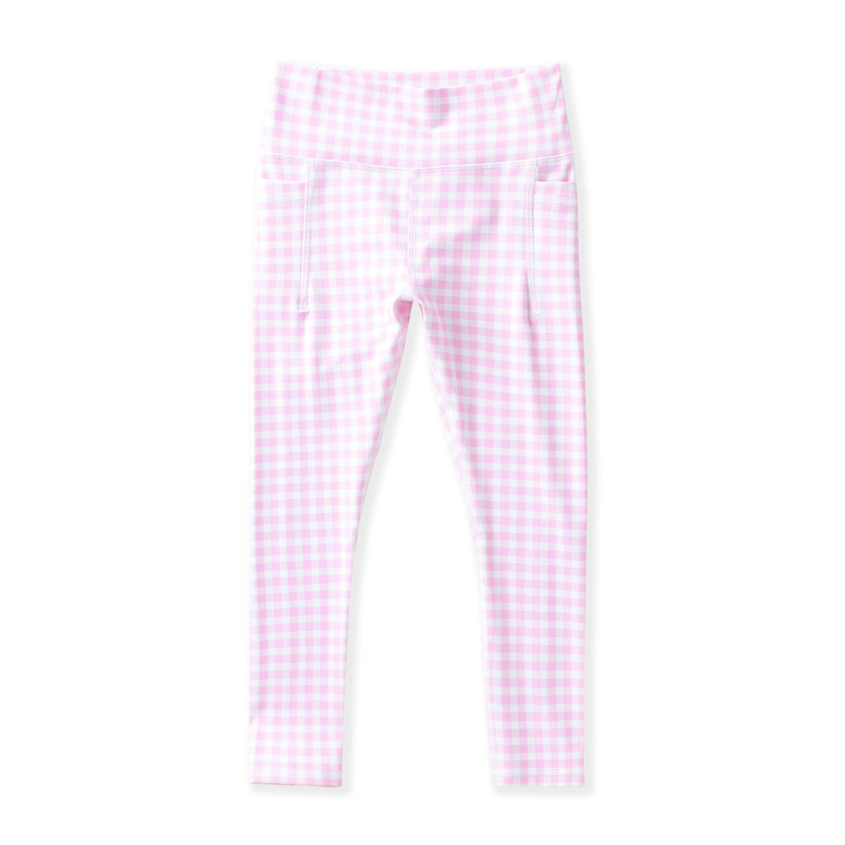 Pink Gingham Active Leggings