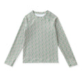 Olive Ditsy Top With Finger Hole