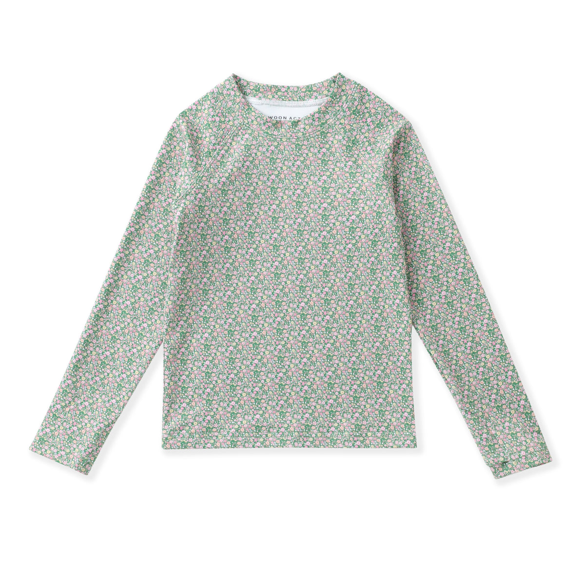 Olive Ditsy Top With Finger Hole