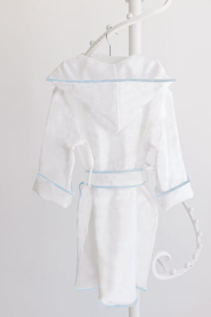 Bathrobe with Blue Trim