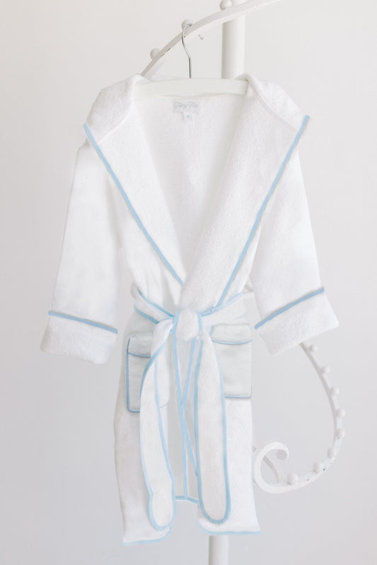 Bathrobe with Blue Trim