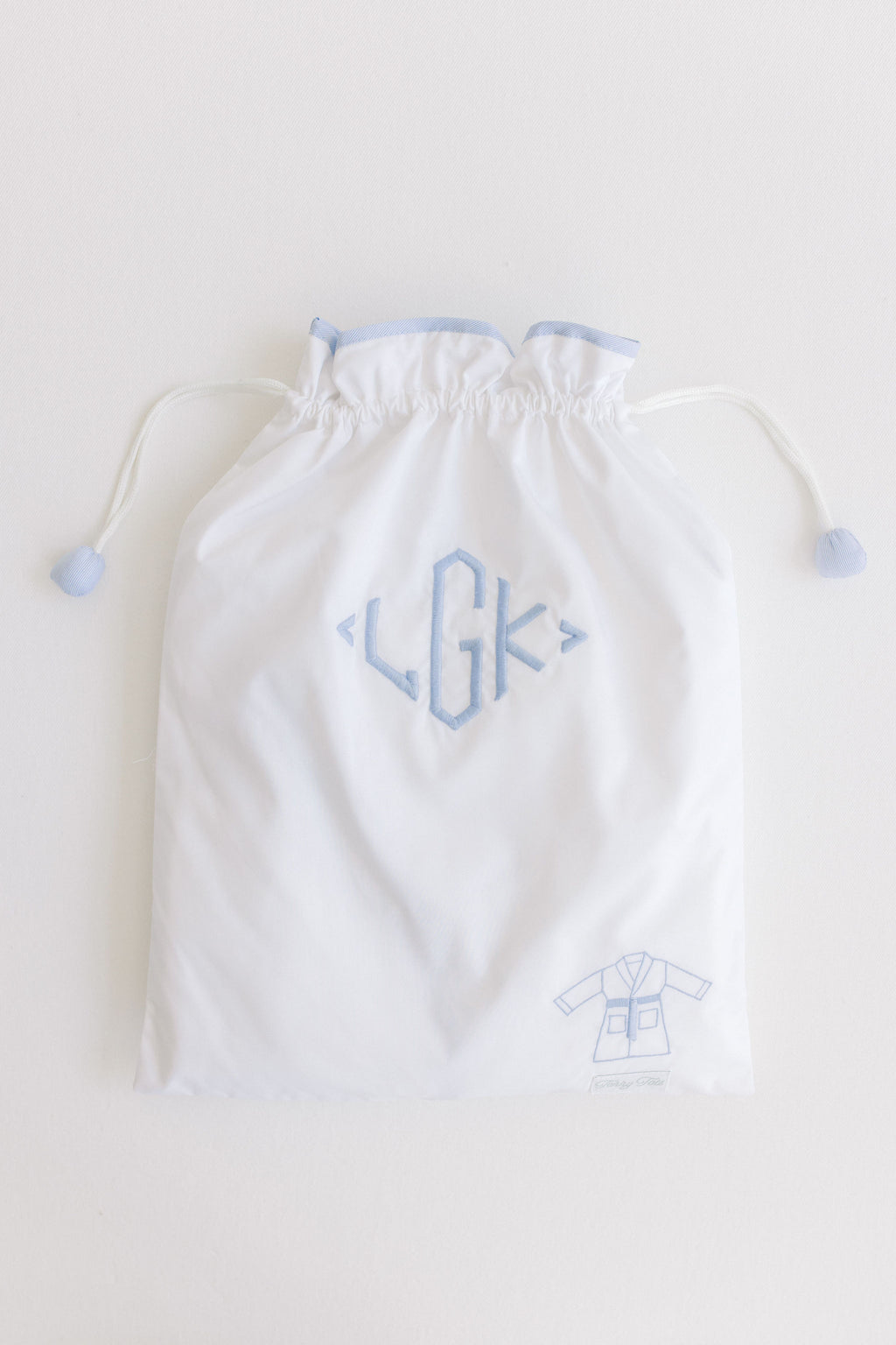 Bathrobe with Blue Trim