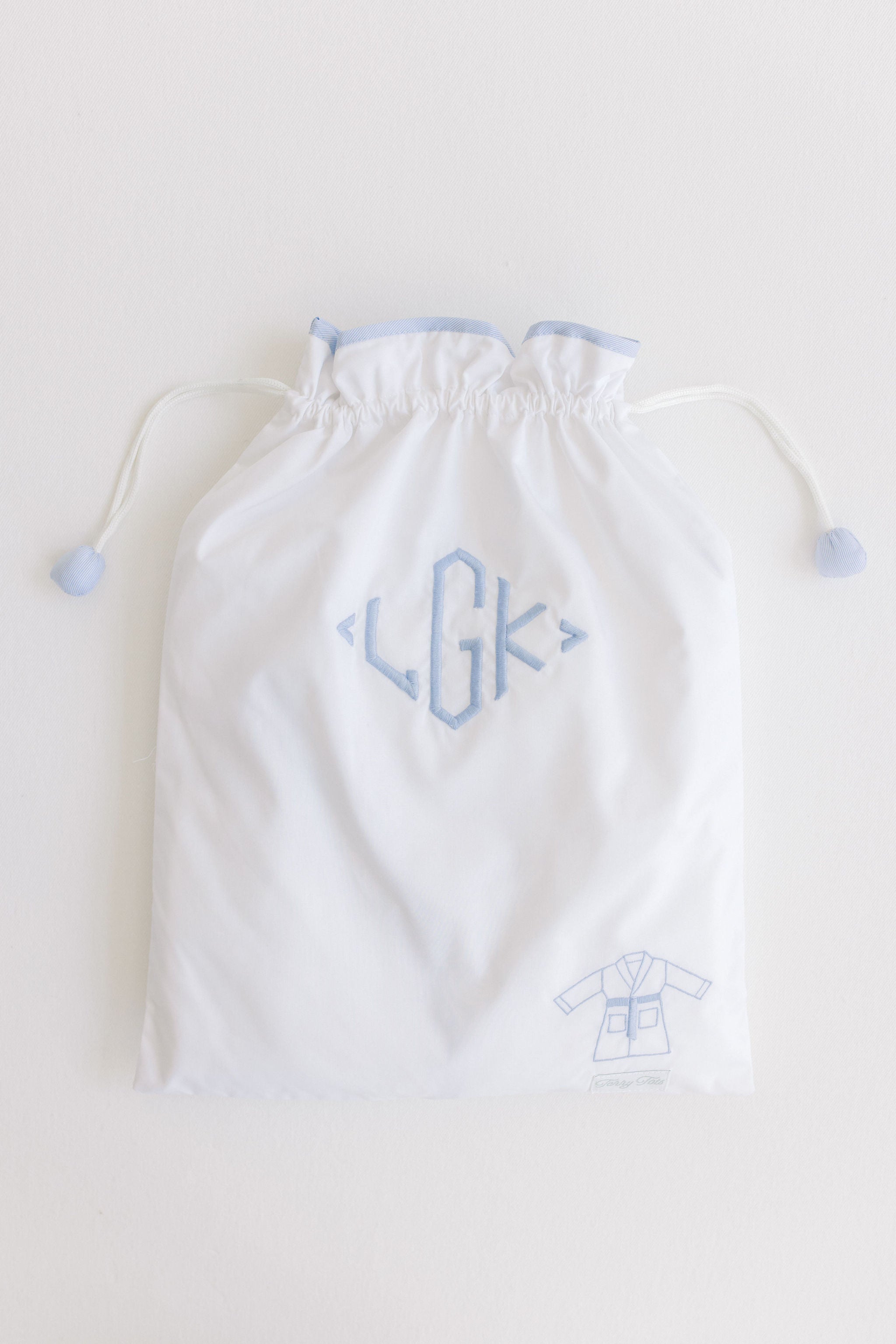 Bathrobe with Blue Trim