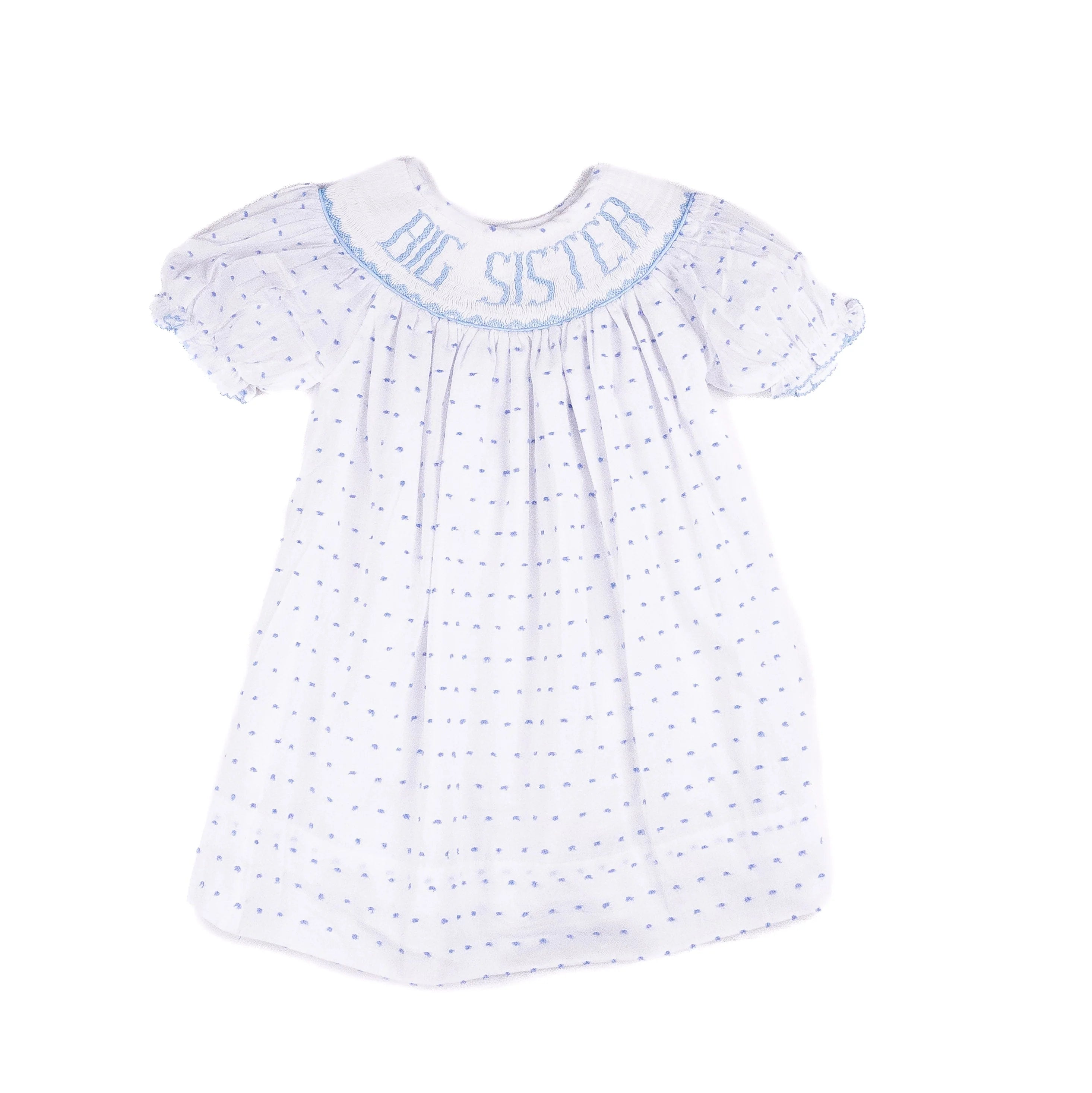 Big Sister Dress - Blue Swiss
