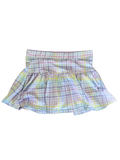 Gingham Gathered Skort