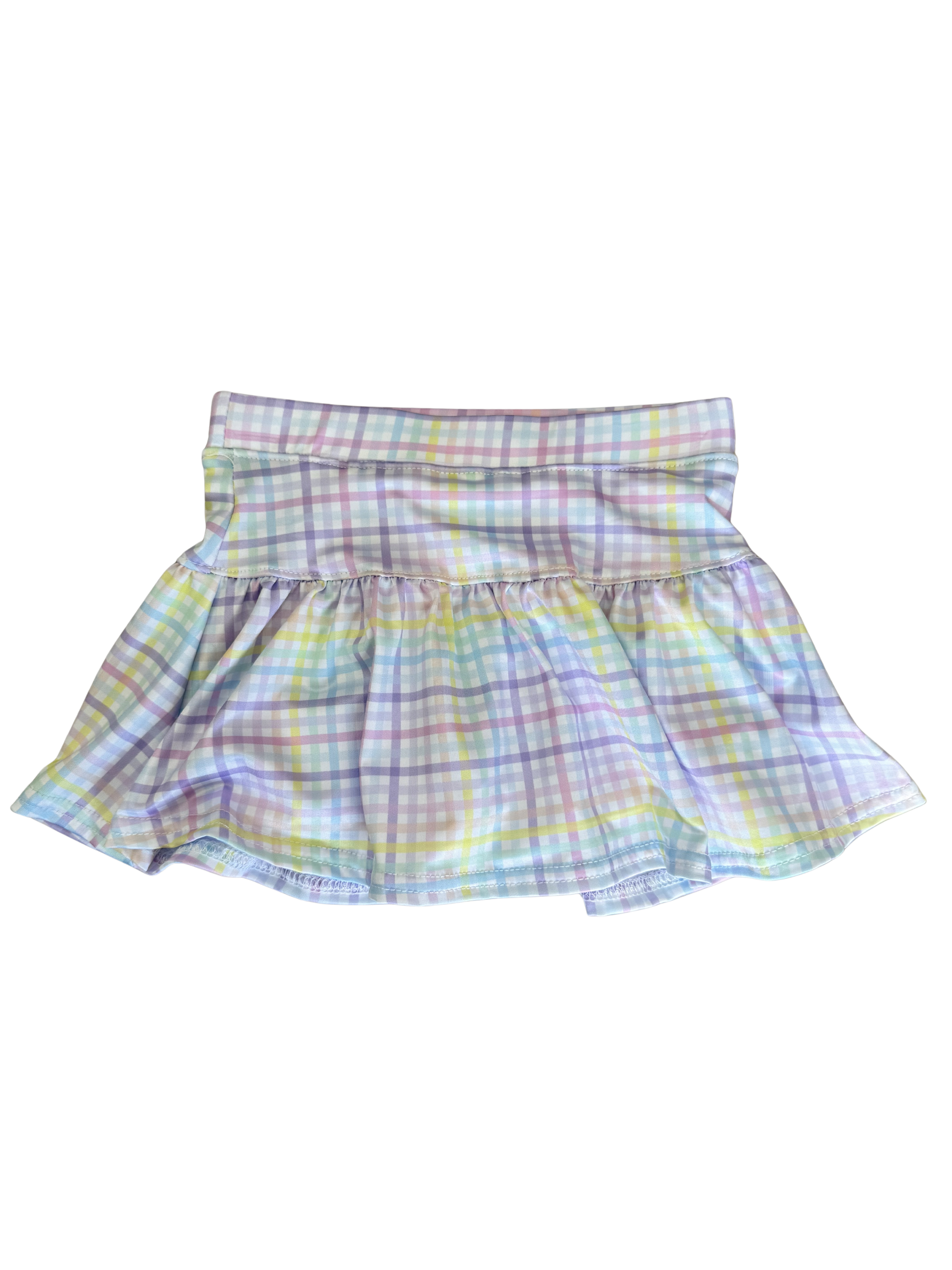 Gingham Gathered Skort
