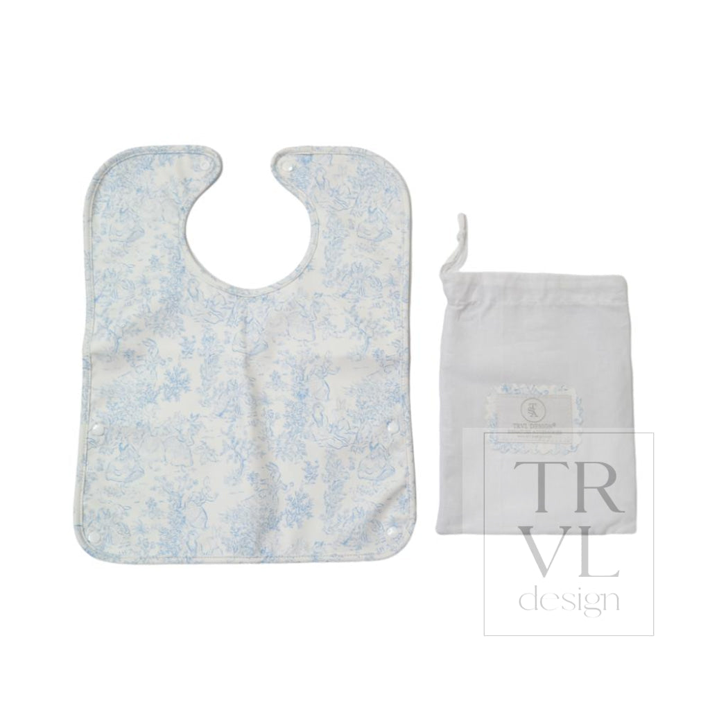 Best Bib - Bunny Toile Blue