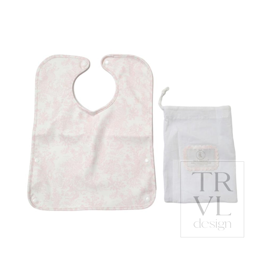 Best Bib - Bunny Toile Pink