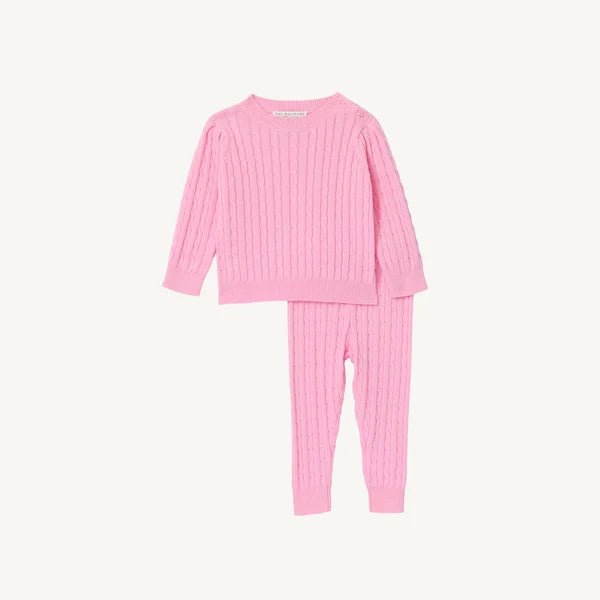 Crawford Cable Knit Set - Pink