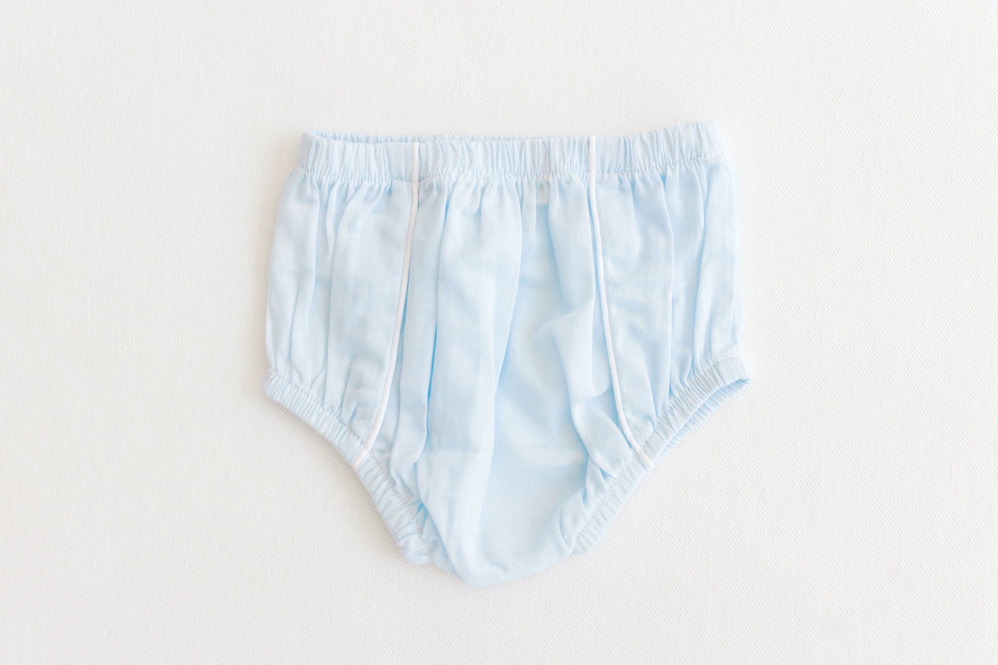 Diaper Cover - Blue with White Trim