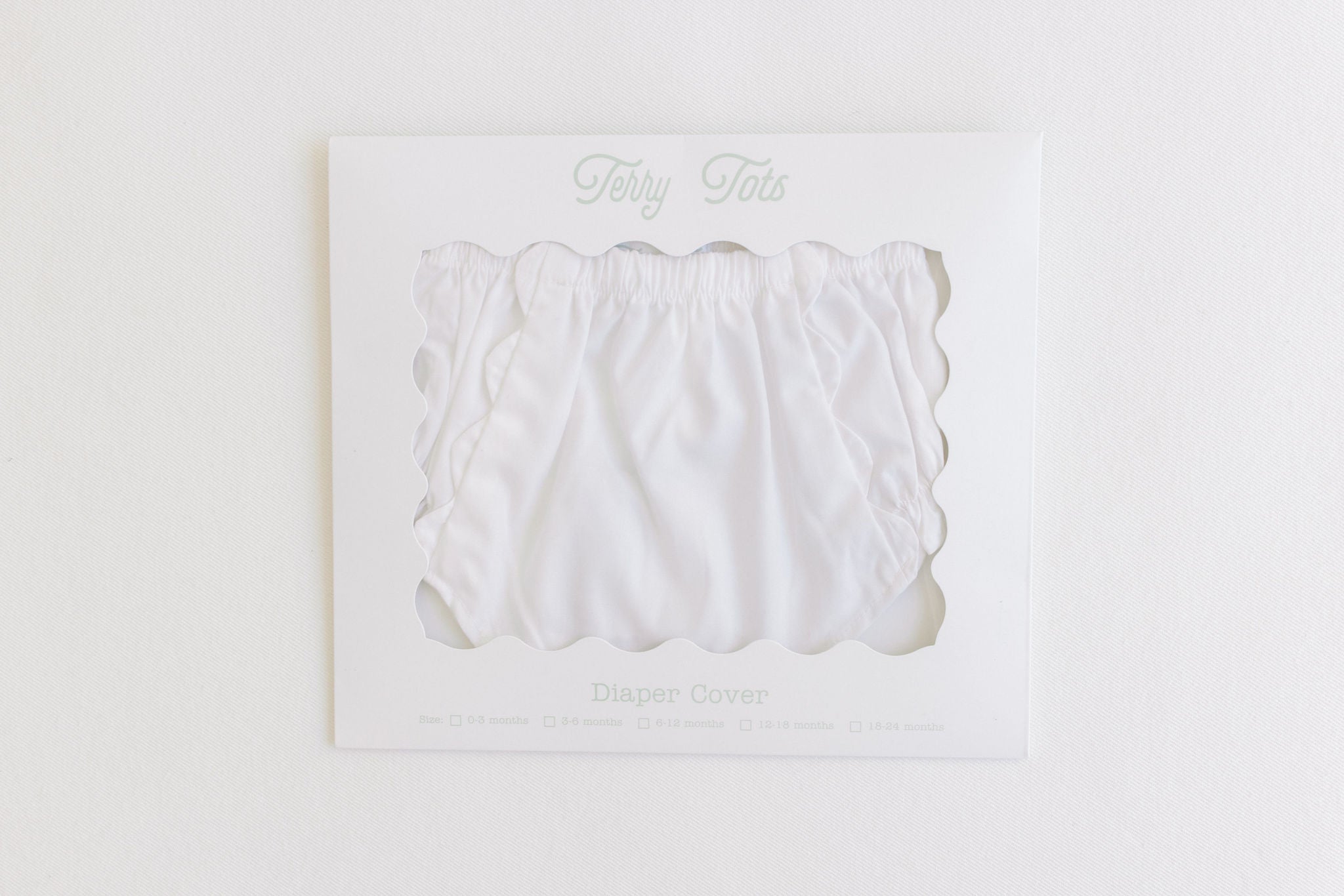 Diaper Cover - White Scallops