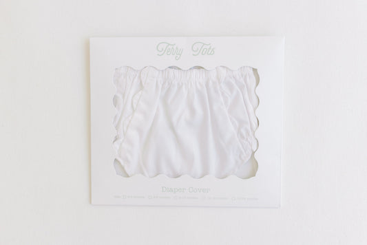 Diaper Cover - White Scallops