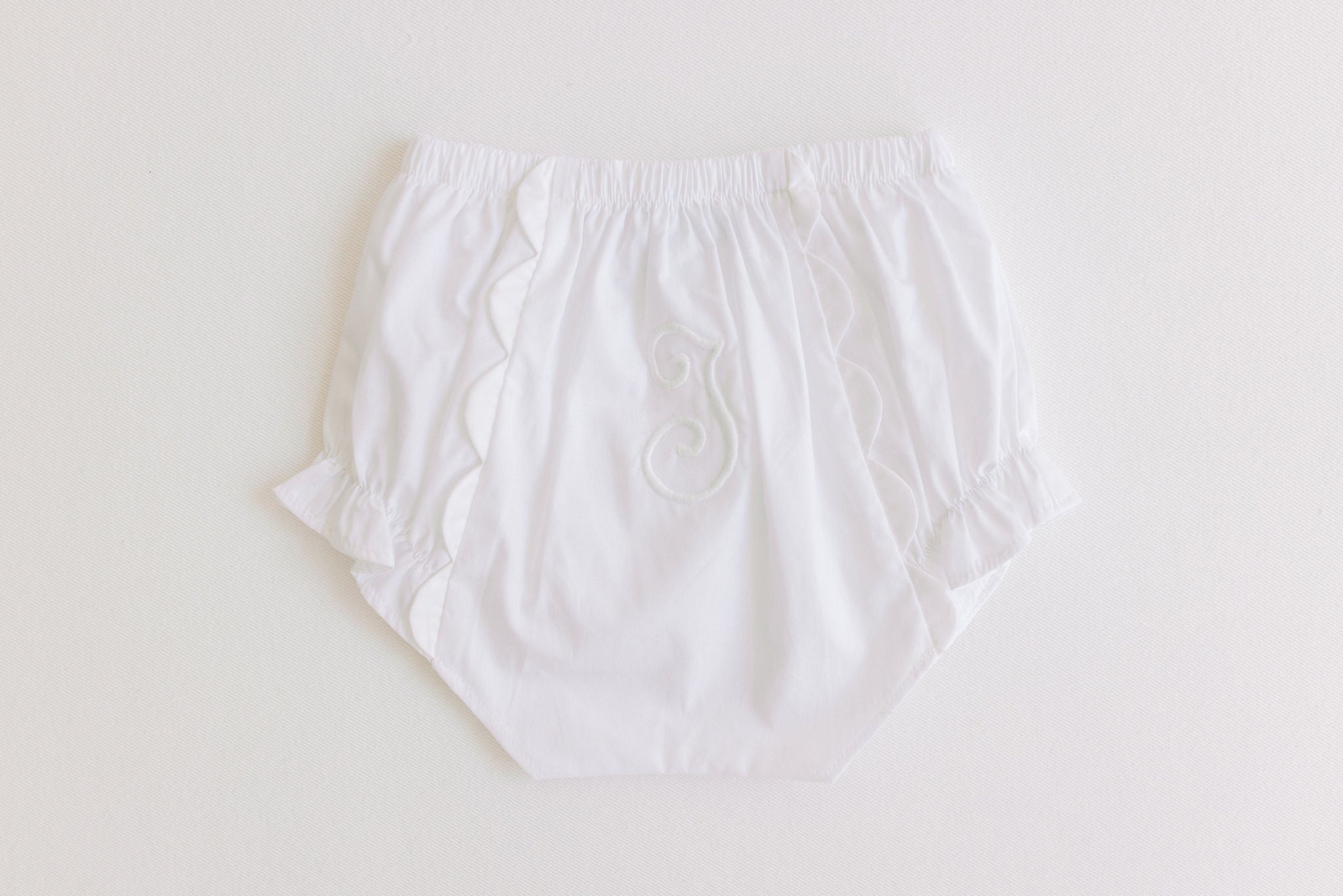Diaper Cover - White Scallops