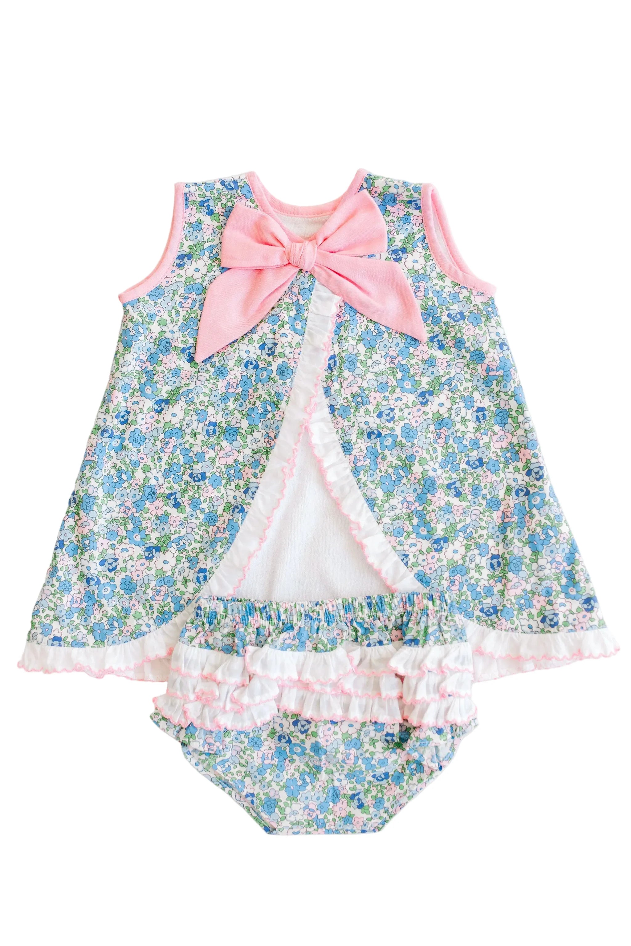 Diaper Set - Blue Floral