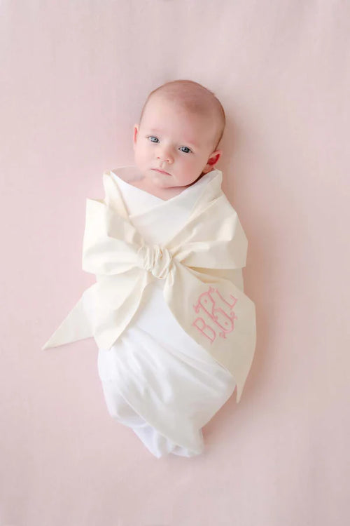 Bow Swaddle - Palmetto Pearl