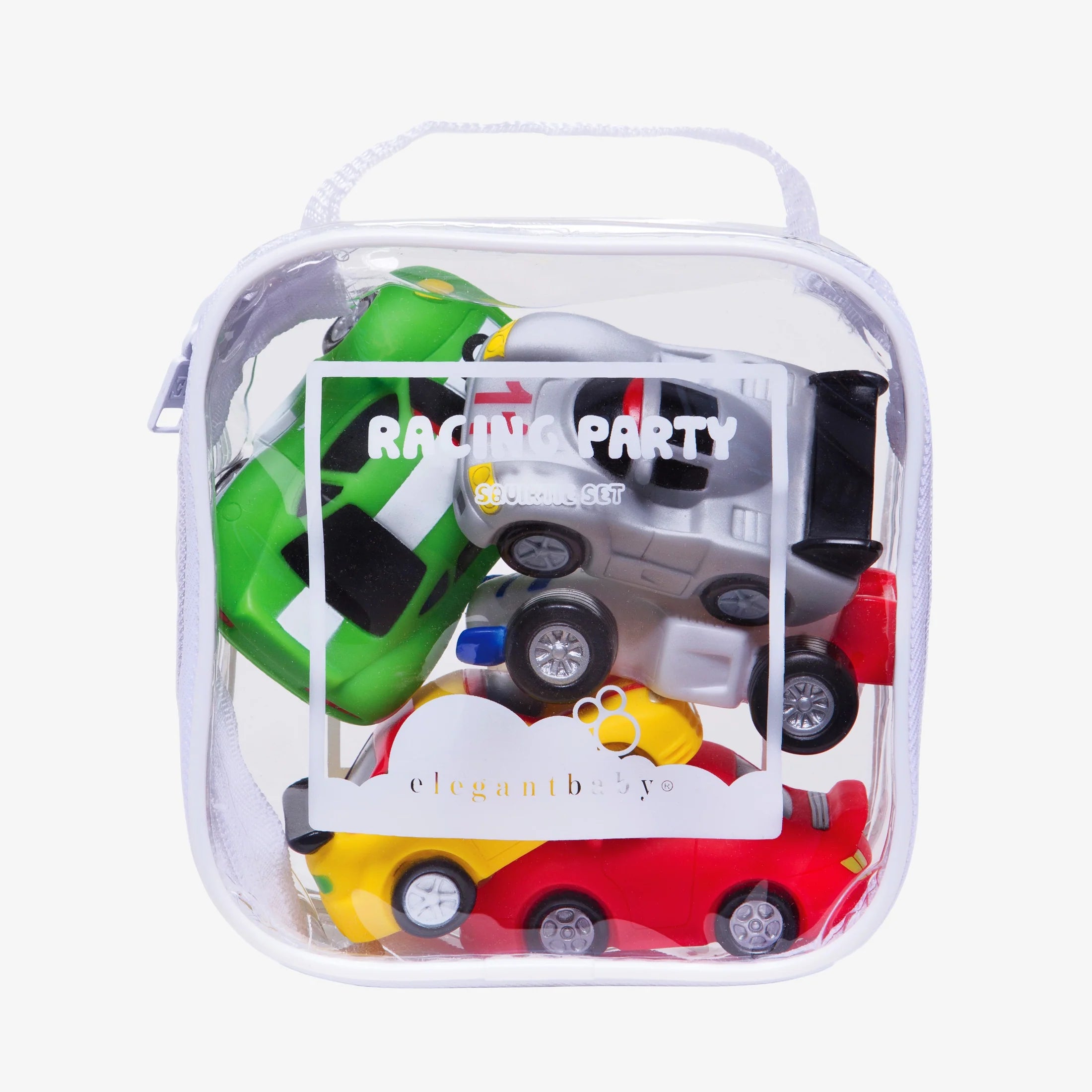 RACE CAR PARTY SQUIRTIE BABY BATH TOYS