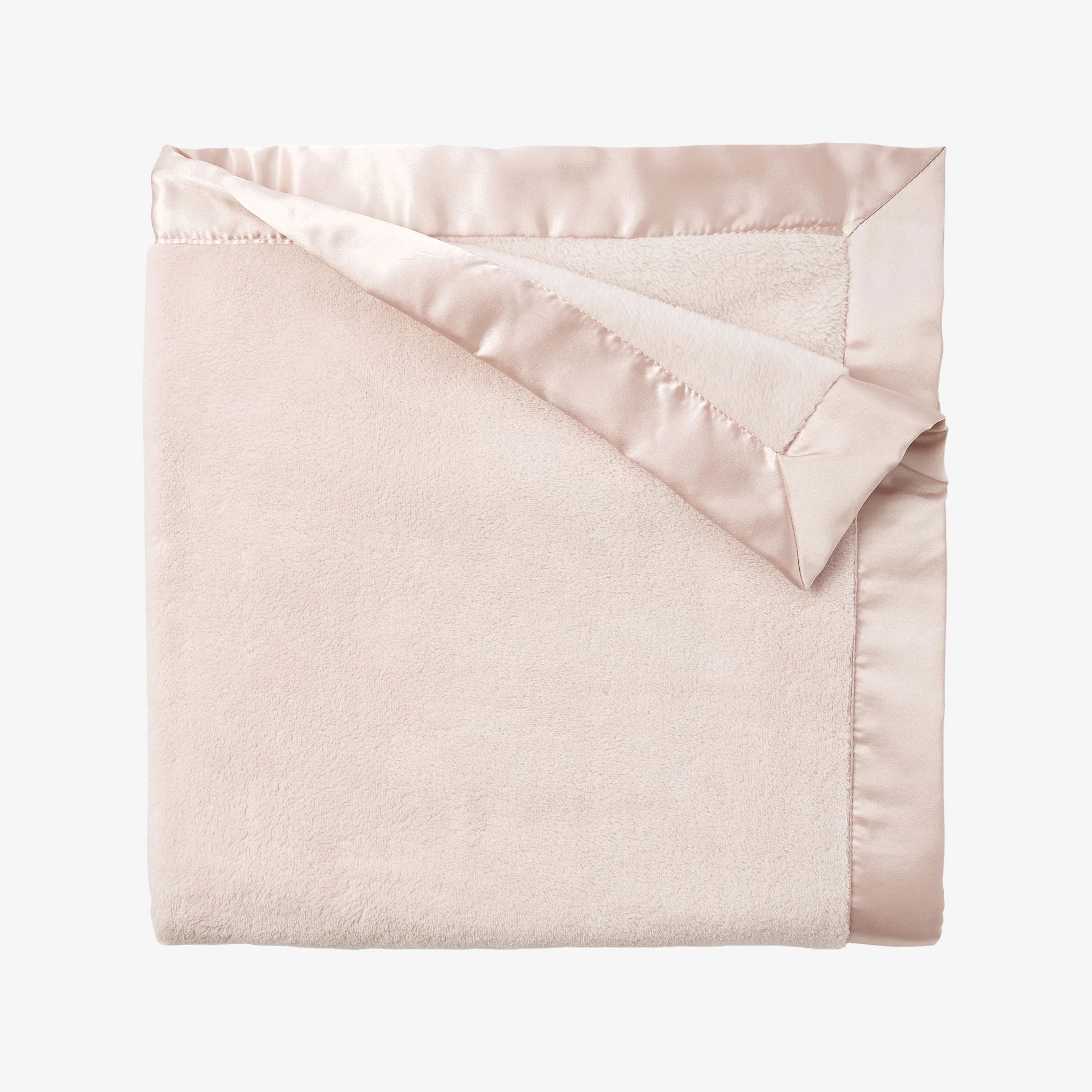 SATIN TRIM FLANNEL FLEECE BABY STROLLER BLANKET