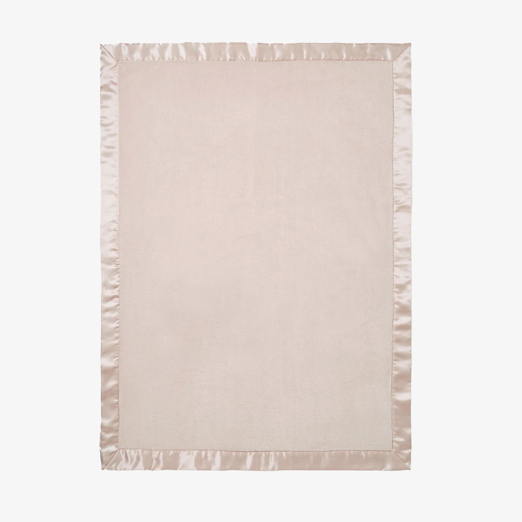 SATIN TRIM FLANNEL FLEECE BABY STROLLER BLANKET