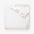 SATIN TRIM FLANNEL FLEECE BABY STROLLER BLANKET