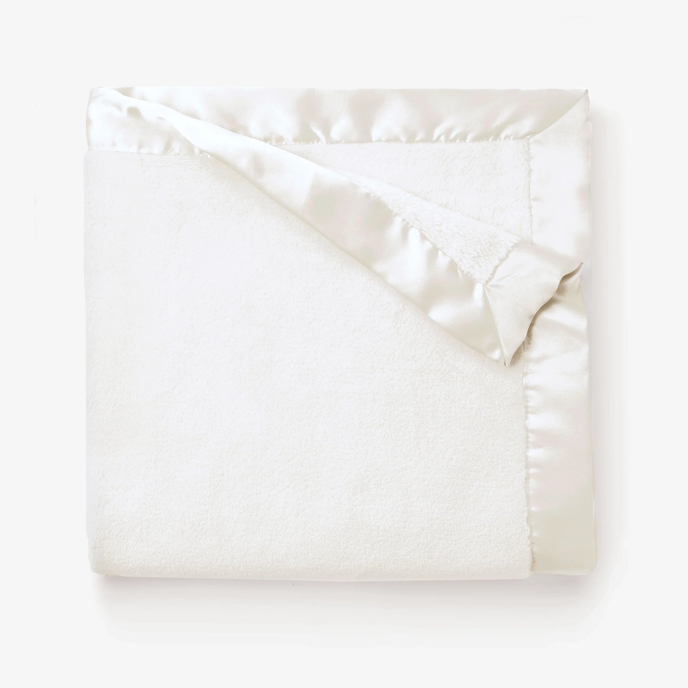 SATIN TRIM FLANNEL FLEECE BABY STROLLER BLANKET
