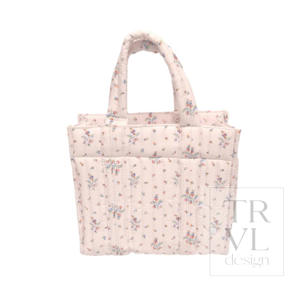 QUILTED MINI GO GO TOTE - FLEURIE