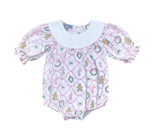 Christmas bows trellis print bubble