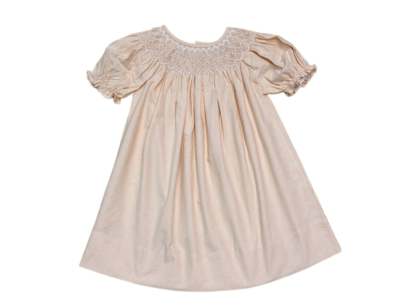 Catherine smocked orange dress