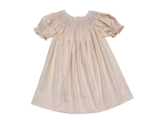 Catherine smocked orange dress