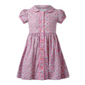 Purple Floral Button Front Dress