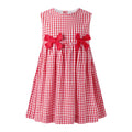 RED GINGHAM BOW DRESS