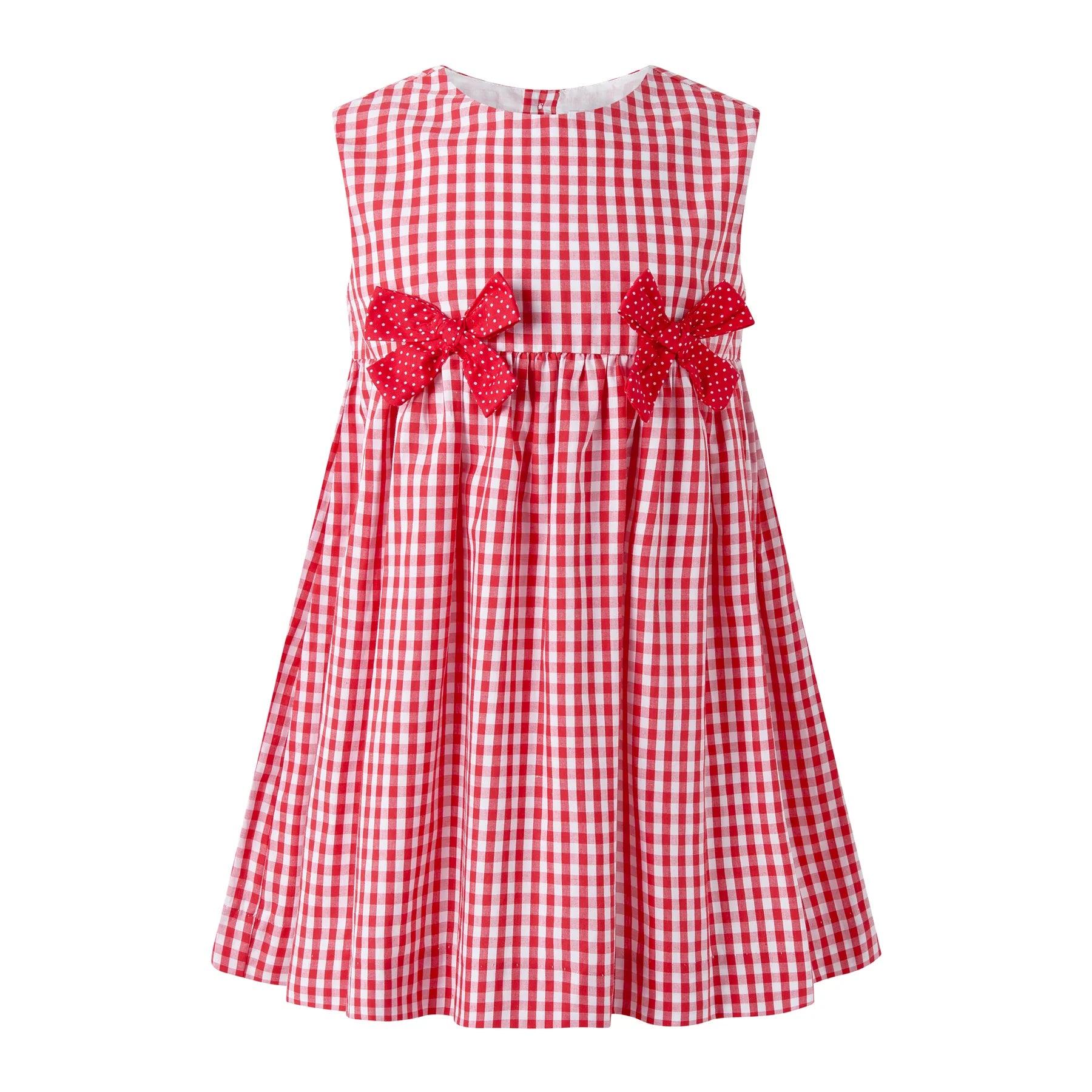 RED GINGHAM BOW DRESS