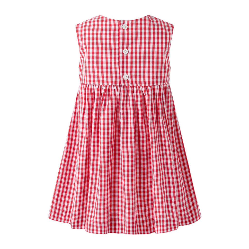 RED GINGHAM BOW DRESS