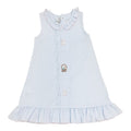 blue bunny embroidered night gown