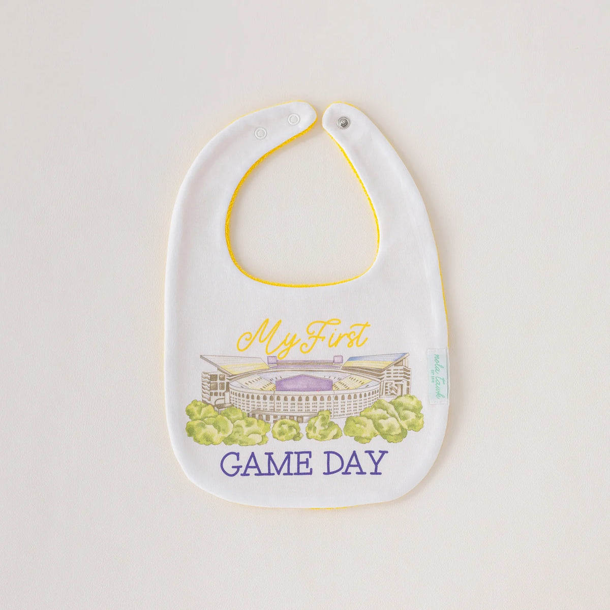 My First Game Day LSU Organic Cotton Baby Bib