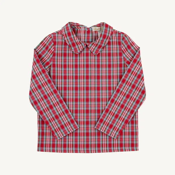 Long Sleeve Peter Pan Collar Shirt & Onesie