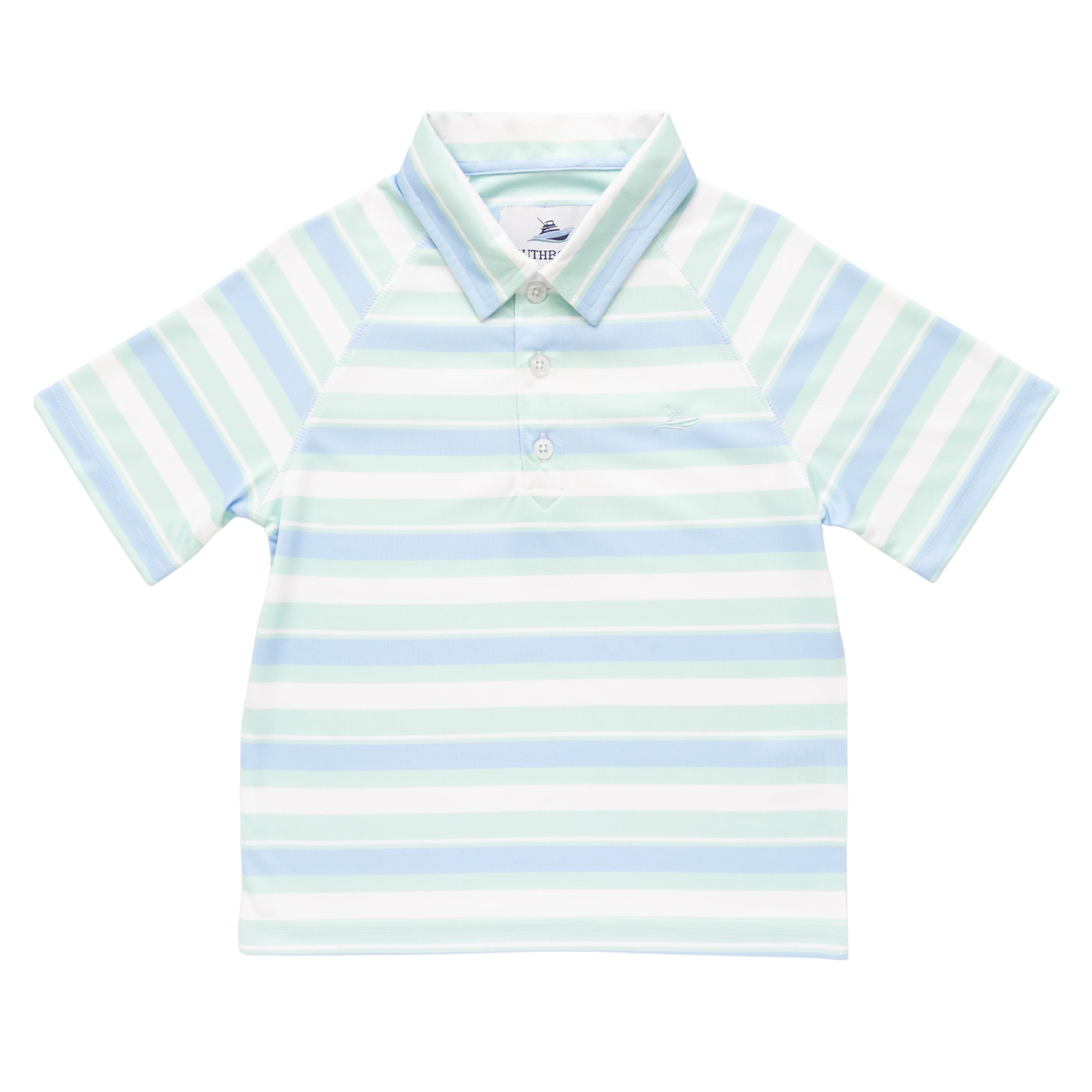 SS Polo- Blue Bell/Dusty Aqua