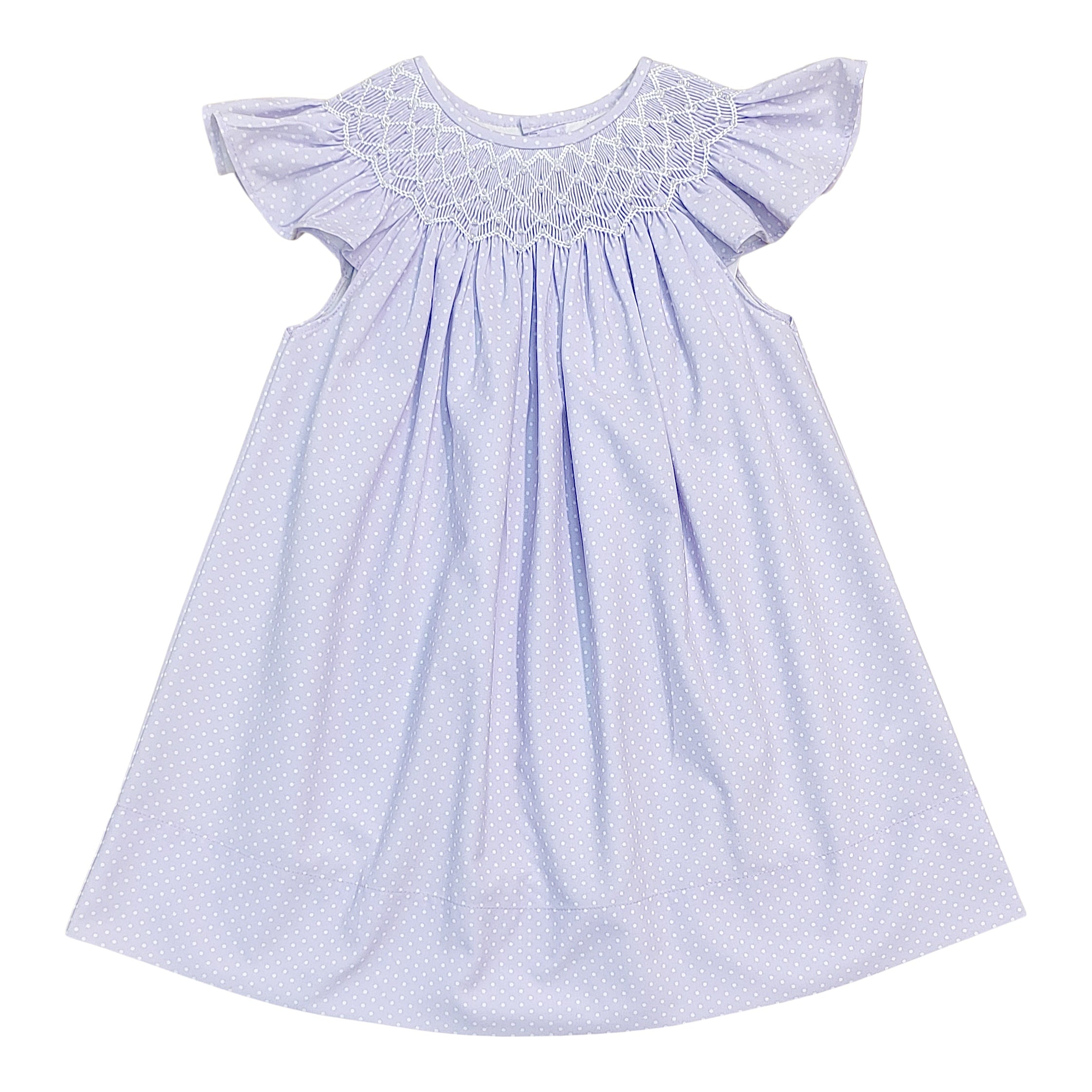 Cathy Pearl smocked polka dot dress