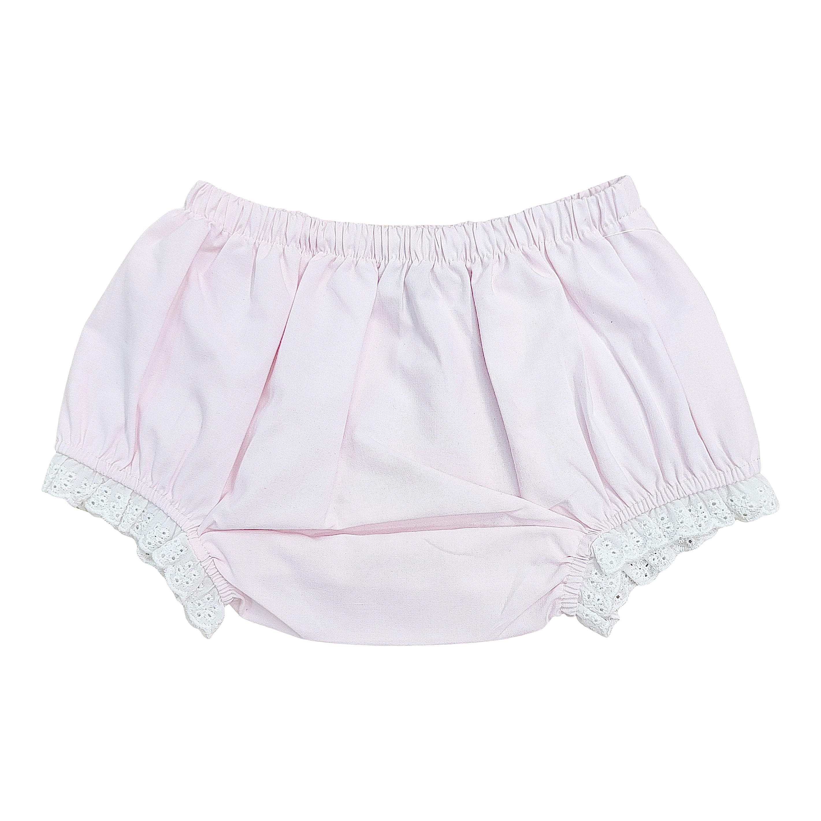 White eyelace pink bloomer