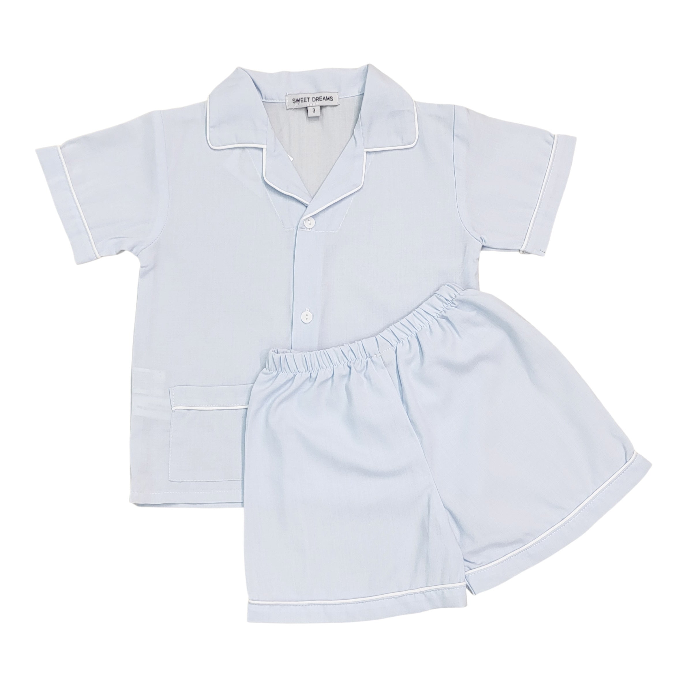 Blue Stripe Short Sleeve PJs