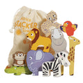 African Safari Stacking Animals & Bag