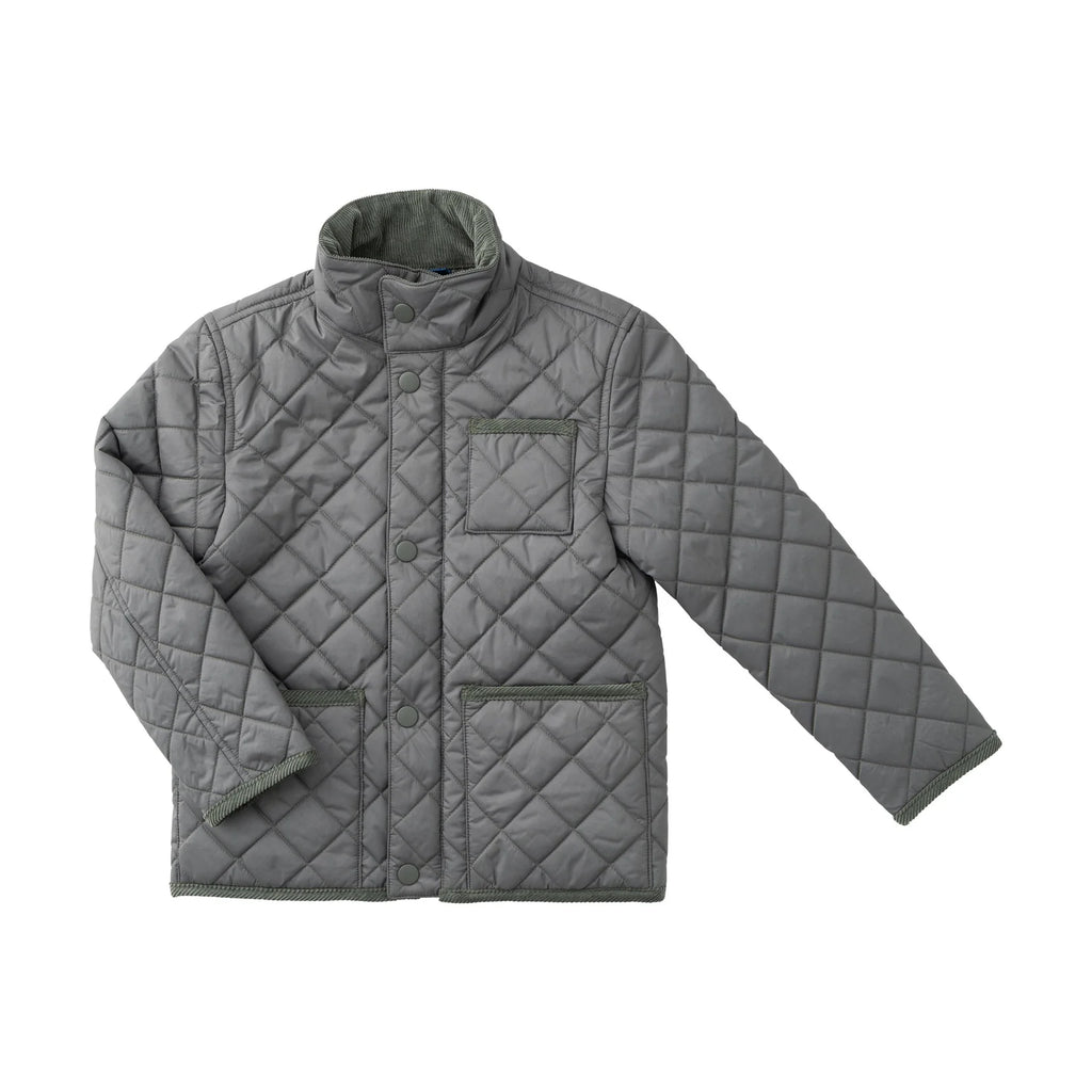 Kids Quilted Barn Jacket in Fly Fishing Green